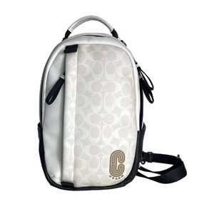 Coach Edge Pack In Colorblock Signature Canvas Slingback Backpack